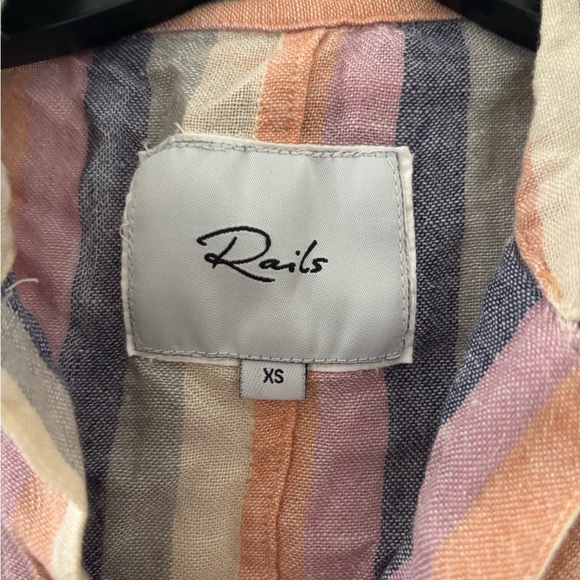 Rails Multi-Color Short Sleeve Button Down Top - Picture 3 of 3